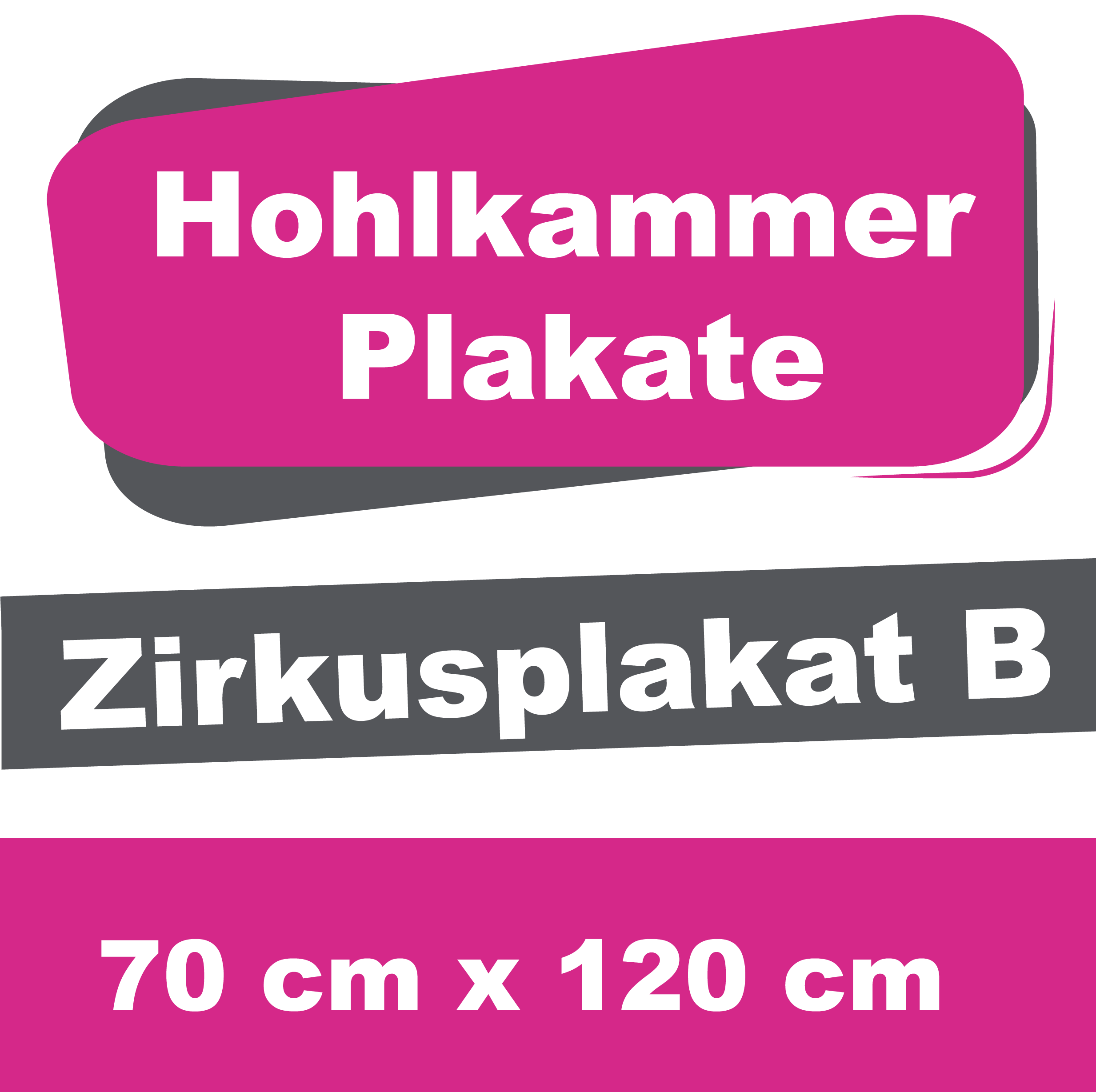 Wahl-/Event-/Zirkusplakat B - Hohlkammerplakate 70 x 120 cm
