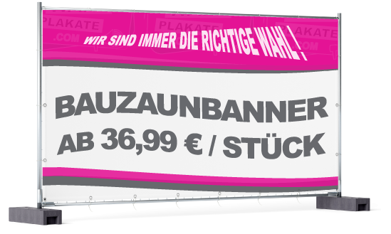 Bauzaunbanner - Zirkus-/Event-/Wahlbauzaunbanner - 3,43 x 1,70 m  Aktionsbanner