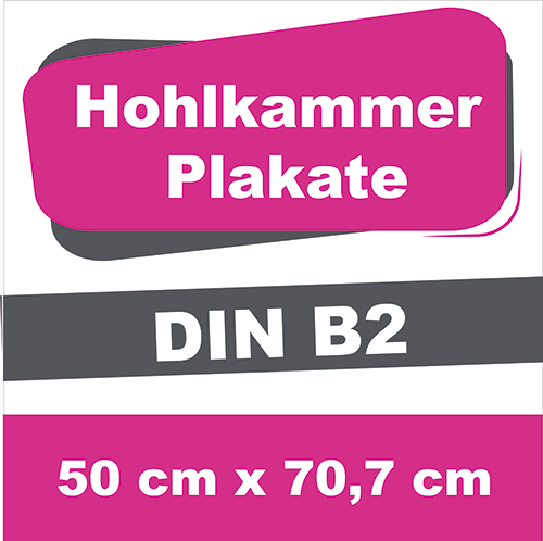 Wahlplakat-/Event-/Zirkusplakat - DIN B2 - Hohlkammerplakate