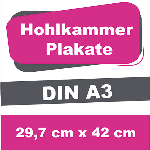 Wahlplakat-/Event-/Zirkusplakat - DIN A3 - Hohlkammerplakate
